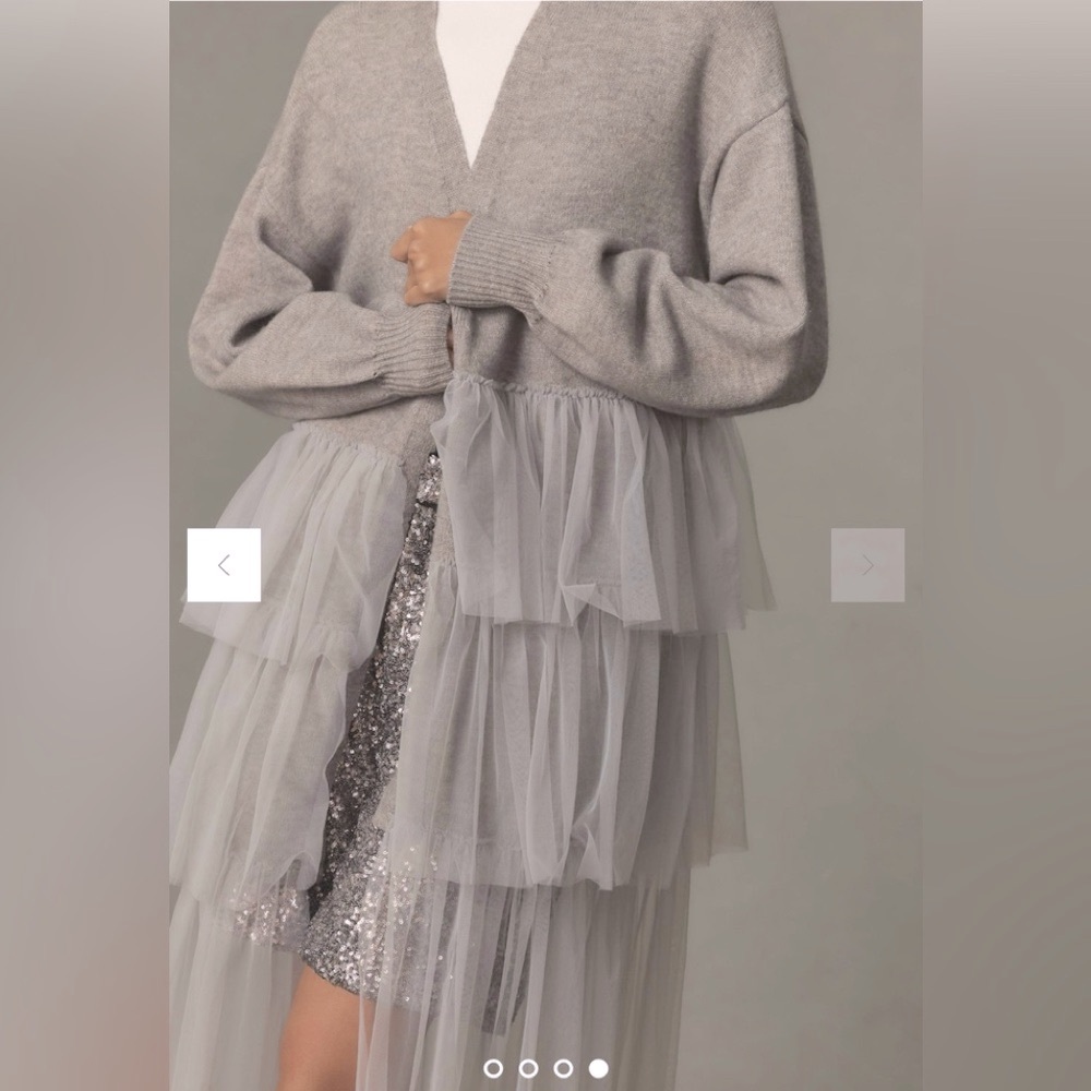 Anthropology Sunday in Brooklyn Tulle Knit Mix Kimono (sold out)